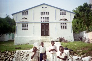 kids front of church