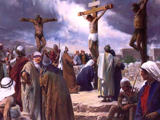 Crucified between 2 thieves